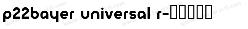 P22Bayer Universal R字体转换